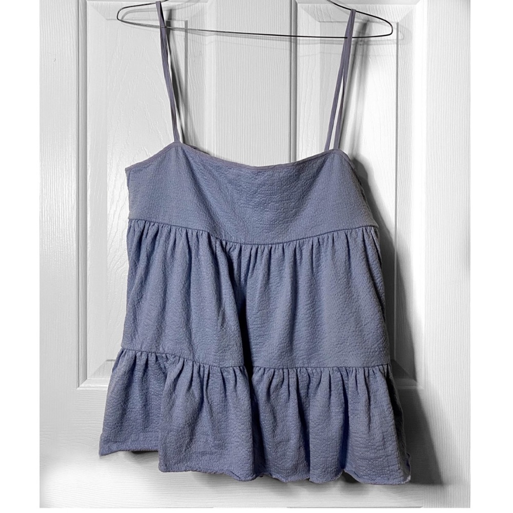 Urban Outfitters Baby Blue Layered Cropped Cami